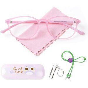 Girl Ultra-Light Blue Light Blocking Glasses with Case‎ for Kids and Teens